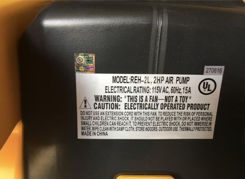 Electric Blower 2HP - Huawei REH 2E